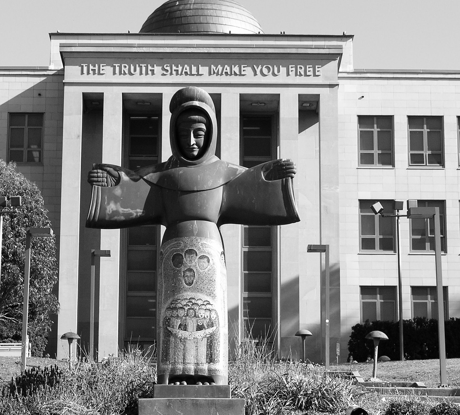 Saint Francis of Assisie statue in front of City College